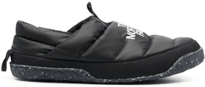 The North Face Nuptse logo-print puffer mules Black