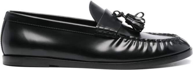 The Row tassel-detail leather loafers Black