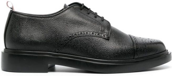 Thom Browne almond-toe Derby shoes Black