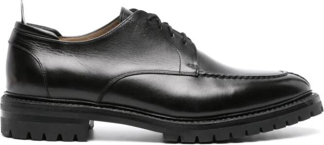 Thom Browne almond-toe leather derby shoes Black