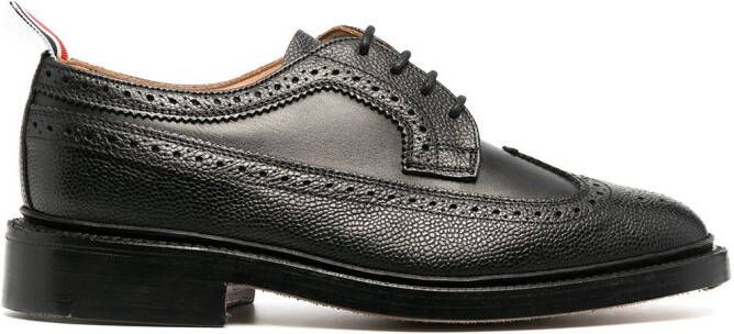 Thom Browne Longwing pebbled brogues Black