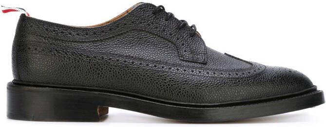 Thom Browne pebbled leather longwing brogues Black