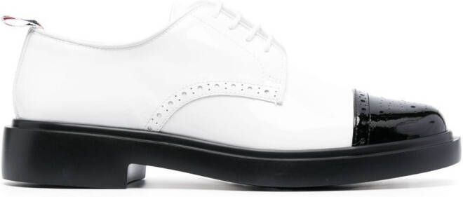 Thom Browne RWB contrasting toecap brogues White
