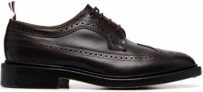 Thom Browne RWB stripe tab brogues Black