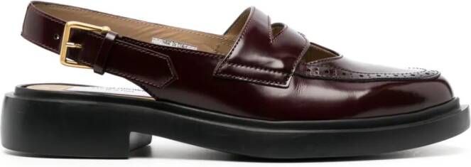 Thom Browne slingback leather penny loafers Red