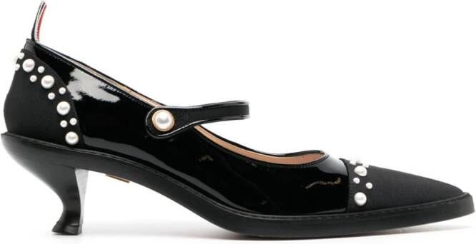 Thom Browne Thom John 70mm pearl-detail pumps Black