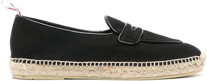 Thom Browne Varsity penny loafers espadrilles Black