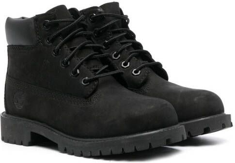 Timberland Kids embossed-logo detail boots Black