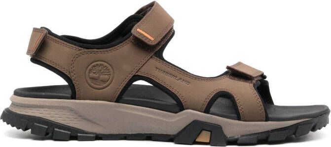Timberland touch-strap leather sandals Brown