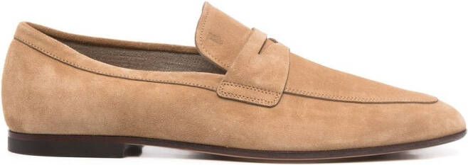 Tod's almond-toe penny loafers Neutrals