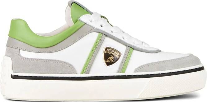 Tod's Automobili Lamborghini logo-debossed low-top sneakers White