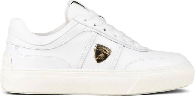 Tod's Automobili Lamborghini logo-debossed low-top sneakers White