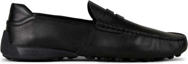 Tod's Automobili Lamborghini slip-on leather driving shoes Black