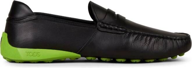 Tod's Automobili Lamborghini slip-on leather driving shoes Black