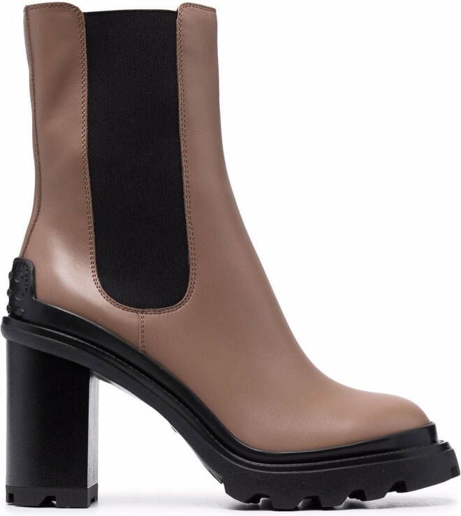 Tod's block-heel Chelsea boots Brown