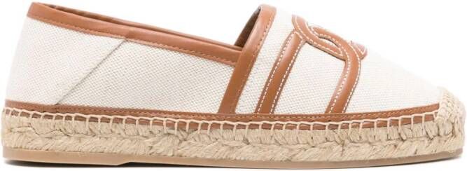 Tod's chain-appliqué espadrilles Neutrals