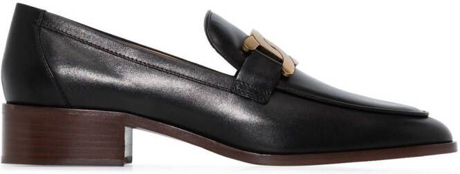 Tod's chain-link detail loafers Black