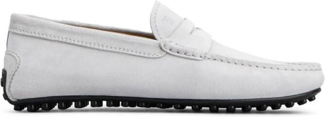 Tod's City Gommino suede loafers White