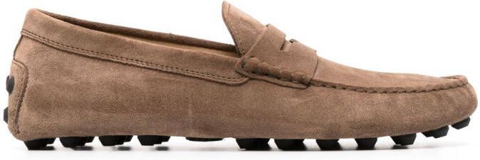 Tod's City Gommino suede shoes Brown