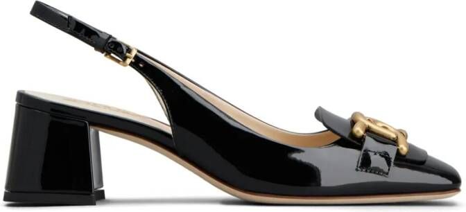 Tod's Cuoio 50mm logo-engraved pumps Black