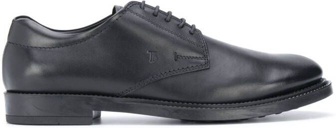 Tod's debossed logo Derby shoes Black