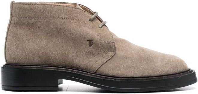 Tod's Desert suede lace-up boots Neutrals