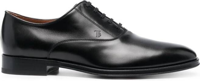 Tod's Francesina leather oxford shoes Black
