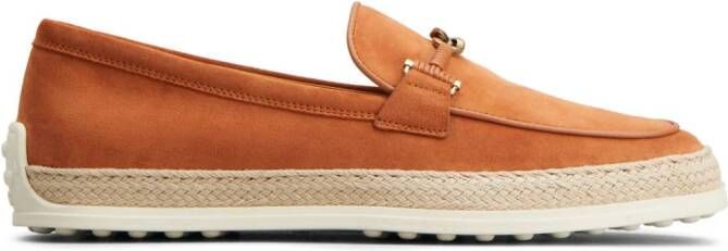 Tod's Gomma raffia loafers Orange
