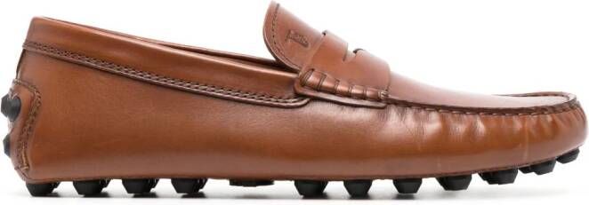 Tod's Gommino Bubble leather driving moccasins Brown