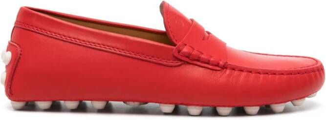 Tod's Gommino Bubble leather penny loafers Red
