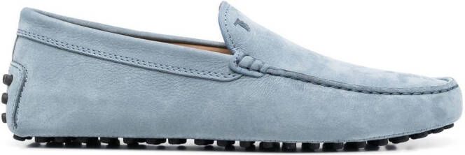 Tod's Gommino driving suede loafers Blue