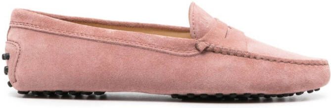 Tod's Gommino Driving suede penny loafers Pink
