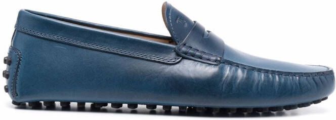 Tod's Gommino leather moccasin loafers Blue