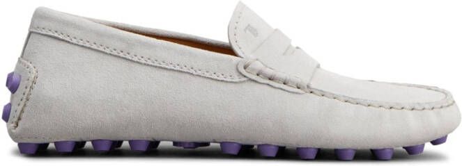 Tod's Gommino logo-debossed loafers Grey