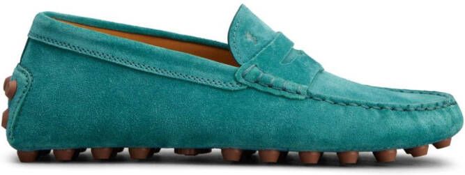 Tod's Gommino penny-slot suede loafers Blue