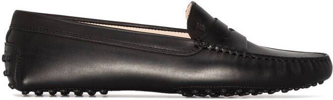 Tod's Gommino round toe moccasins Black