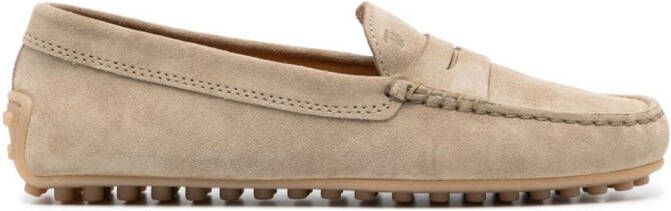 Tod's Gommino suede driving loafers Brown