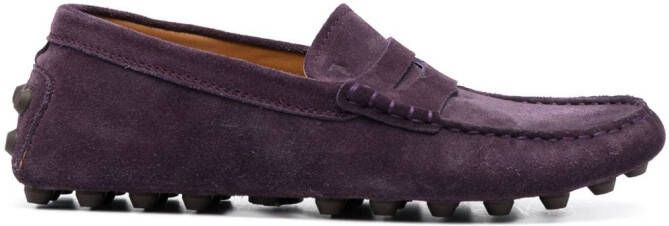 Tod's Gommino suede driving shoes Purple