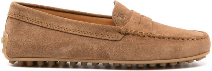 Tod's Gommino suede loafers Brown