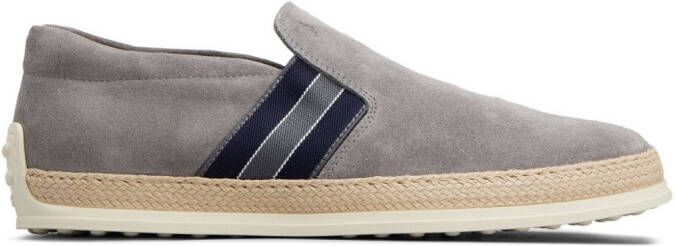 Tod's Gommino suede loafers Grey