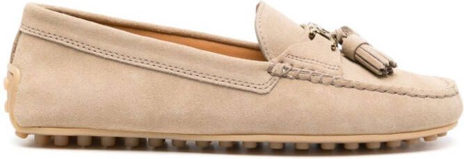 Tod's Gommino suede loafers Neutrals