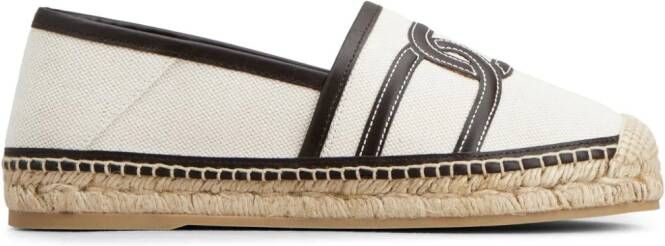 Tod's Kate chain-pattern espadrilles Neutrals