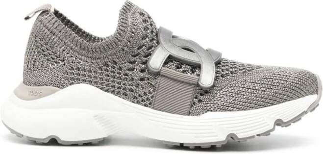 Tod's Kate crochet-knit sneakers Grey