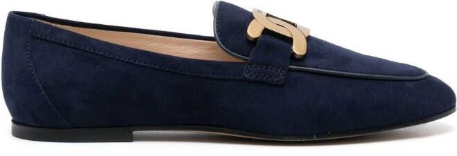 Tod's Kate suede loafers Blue