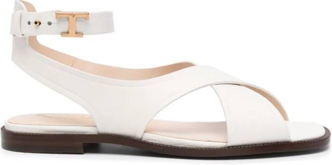 Tod's Kenia leather sandals White