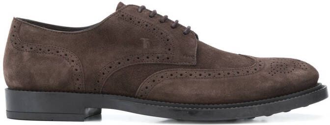 Tod's suede brogues Brown