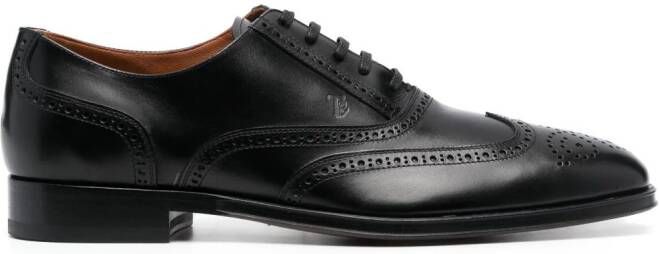 Tod's lace-up leather Derby shoes Black