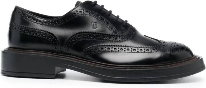 Tod's lace-up leather oxford shoes Black
