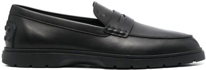 Tod's leather Penny loafers Black