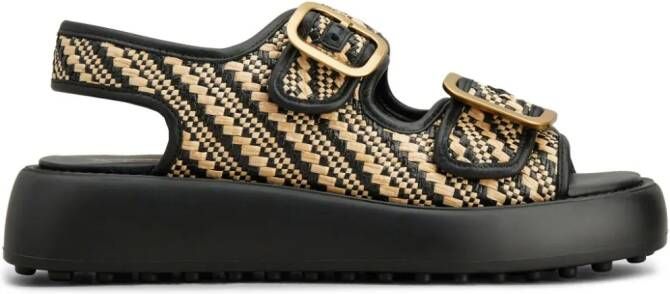 Tod's leather sandals Black